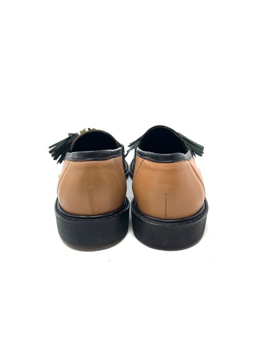 Mocassino donna bicolor con nappina IL LACCIO | 1878NAPPALEGNO+NERO